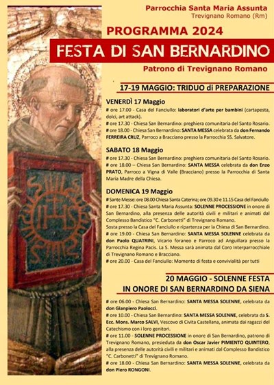 FESTA DI SAN BERNARDINO A TREVIGNANO ROMANO